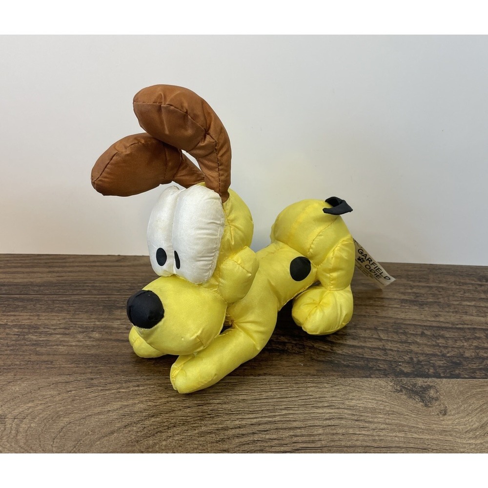 Vintage Garfield Odie Dog 6" Stuffed Nylon Plush Laying Down